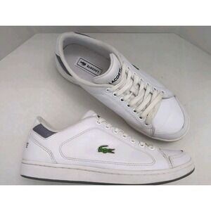 Lacoste Nistos SL SPM Men's 7 Leather White Sneakers Low Top Lace Up